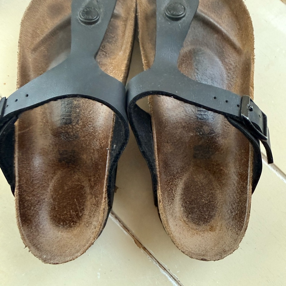 Birkenstocks Black Sandals with Buckle